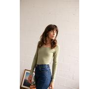 TWOTHIRDS Trundy T-shirt Oil Green Talla: XS | Manga Larga Outlet | Mujer | Verde