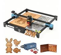Twotree TTS-20 Pro - Máquina de grabado láser de 20 W para hacer puzzles de madera 3D, 20 W, potencia láser, potencia láser, máquina de enfoque fijo, 418 mm x 418 mm, área de grabado