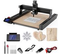 Twotrees Fresadora CNC, máquina CNC de 3 ejes TTC 450, área de trabajo 18.1 x 18.1 x 3.1 pulgadas para grabado, corte de MDF, acrílico, madera maciza, nylon, PCB, tablero de fibra de carbono, etc
