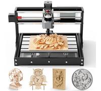 Twotrees Fresadora CNC portátil TTC3018 para madera, máquina de grabado láser, 380 x 180 x 40 mm, área de trabajo, metal, acrílico, plástico, ideal para bricolaje y pequeño taller, control GRBL