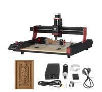 Twotrees Fresadora CNC TTC450 Pro, con cuarto eje CNC, con motor de husillo CNC de 500 W, fresadora de metal, máquina de grabado láser conmutable, máquina de grabado para madera de acrílico, MDF, PCB