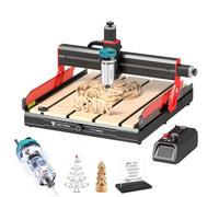 Twotrees Fresadora CNC TTC6050 de 500W con recortadora de 800 W, área de trabajo de 600 x 500 x 100 mm, control táctil inteligente, grabado CNC integrado, no requiere instalación