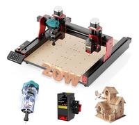 Twotrees TTC450 Pro CNC Router CNC Área de trabajo 460 x 460 x 80 mm para grabado, corte de MDF, acrílico, madera maciza, nailon con kit de recortador 800W, husillo para enrutador de madera y módulo