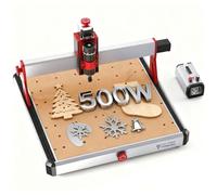 Twotrees TTC450 Ultra 500W Fresadora con husillo Fácil cambio entre modo CNC y láser, parada de emergencia protección contra cortes de energía y pantalla táctil IPS de 3,5 pulgadas premontada al 90%
