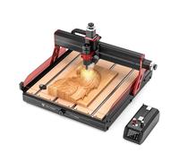 Twotrees TTC6050 CNC Router, husillo de 500 W con pantalla táctil de 3.5 pulgadas, velocidad de 5000 mm/min, fresadora de grabado de 4 ejes para madera, aluminio, acrílico, MDF, área de trabajo de 600