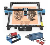 Twotrees TTS-55 Pro 5-5.5W Grabador Láser para Rompecabezas de Madera 3D 5.5 W Máquina de Foco Fijo con 30L/min Unidad de Bomba de Aire Kit de Rodillos Rotativos