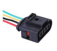 Twowinds - Conector Bobina de Encendido 1J0973724 Compatible con VW, Audi, Seat, Skoda - Conector Motor Limpiaparabrisas, Sensor o Actuador - Compatible con Múltiples Aplicaciones VAG (4 Pines)