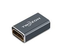Twozoh - Acoplador HDMI 8K (1 Paquete), Adaptador HDMI 2.1 Hembra a Hembra, Conector HDMI Hembra de 48 Gbps, alargador HDMI 8 K@60 Hz, 4 K@120Hz 1080p