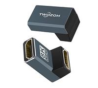 Twozoh Acoplador HDMI 8K (2 Unidades), Adaptador HDMI 2.1 Hembra a Hembra en ángulo 90 Grados, Soporte 8K@60Hz, 4K@120Hz 1080p