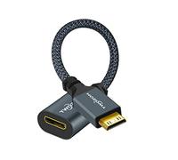 Twozoh Adaptador de Cable Mini HDMI Macho a Hembra, (Tipo C) Mini HDMI Macho a Mini HDMI Cable Hembra, HDMI Mini Macho a Hembra Soporte de Cable 3D 4K/1080P (20CM)