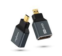 Twozoh Adaptador Micro HDMI 8K (2 Unidades), 2.1 Micro a HDMI Hembra Estándar Convertidor Compatible 8K@60Hz, 4K@120Hz, 2K@240Hz