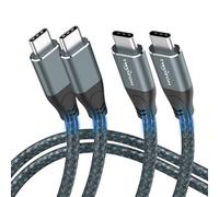 Twozoh Cable 4K USB C 100W 1M 2 Unidades (All-in-One), USB 3.2 Gen 2 X 2 20Gbps Cable transferencia Datos USB C 3.1 Type C, Cable de carga rápida Vídeo 4K@60Hz