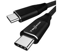 Twozoh Cable 4K USB C 100W 2M (All-in-One), USB 3.2 Gen 2 X 2 20Gbps transferencia datos PD carga rápida USB C 3.1 tipo C Cable para monitor video 4K@60Hz