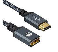 Twozoh Cable alargador HDMI, Cable HDMI Macho Hembra corto de alta velocidad 3D, 4K@60Hz, 1080P (50CM)