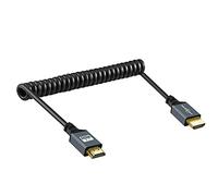 Twozoh Cable en Spiral HDMI a HDMI, HDMI macho a HDMI macho en Spiral, cable HDMI a HDMI trenzado, Compatible con 4K UHD, 1080p (HDMI 2.0) (0,3M-1,5M)
