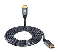Twozoh Cable HDMI 4K 15M, Cable HDMI 2.0 de Alta Velocidad, Cable HDMI Trenzado Compatible con PS5, PS3, PS4, PC, Proyector, HDTV, Xbox