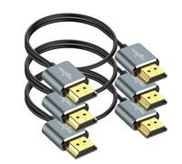 Twozoh Cable HDMI 4K Delgado 0,3M 3 Unidades, Ultrafino Flexible Cable HDMI 2.0 compatible con 4K/60Hz 18gbps, Monitor, PS5, PS4, Xbox One, Fire TV