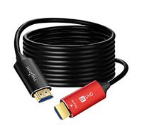 Twozoh Cable HDMI de la Fibra 8K 15M, alta velocidad del Cable de la Fibra óptica HDMI 2.1 Compatible con 8K@60Hz 4K@120Hz 48Gbps