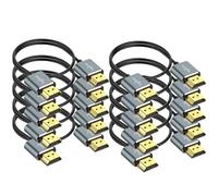 Twozoh Cable HDMI delgado 4K de 1M, paquete de 10, ultra delgado y flexible, cable HDMI a HDMI 2.0, compatible con 4K/60HZ 18 gbps, portátil, monitor, PS5, PS4, Xbox One, Fire TV