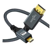 Twozoh Cable Micro HDMI a HDMI 1M, Micro HDMI Tipo D a HDMI Tipo A supporta 4K/60Hz 1080P 2.0a/b 2.0/1.4a
