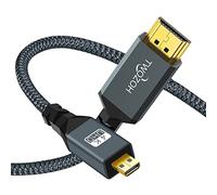 Twozoh Cable Micro HDMI a HDMI 5M, Micro HDMI Tipo D a HDMI Tipo A supporta 4K/60Hz 1080P 2.0a/b 2.0/1.4a