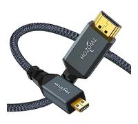 Twozoh Cable Micro HDMI a HDMI Long 10M, Micro HDMI Tipo D a HDMI Tipo A supporta 720P 1080P Gopro Here/Sony A7R/PI4