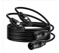 Twozoh Cable XLR 0,3M 2 Unidades, XLR Macho a Hembra equilibrado 3 pines Micrófono de Audio Cable (Profesional/Hifi)