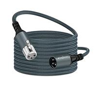 Twozoh Cable XLR 15M, Trenzado Equilibrado 3 Pines Macho a Hembra, Cable Micrófono de Audio Profesional/Hifi