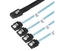 Twozoh SFF-8087 - Cable invertido para 4 SATA, Mini SAS interno a SATA 1M