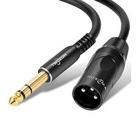 Twozoh XLR Macho a Cable TRS estéreo 6,35 mm 2M, Cable Jack 6,35 mm equilibrado a XLR Macho 3 pines (Profesional/Hifi)
