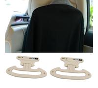 TWQBHSH Compatible con Smart fortwo forfour forjeremy forstars, Set de 2 Perchas para Ropa Antideslizantes Percha de Viaje para Coche para Abrigos,Beige