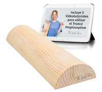 TWR ® Tronco Propioceptivo 5P para Suelo Pélvico - Woodroller de Madera Natural con Medidas Oficiales 49,5 x 17 x 7,5 cm - Ejercicios Hipopresivos, Pilates y Eutonía - Fabricado en España