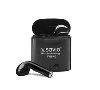 Savio - TWS-02 auricular y casco Auriculares Inalámbrico Dentro de oído Llamadas/Música Bluetooth Negro