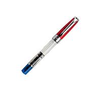 Twsbi Diamond 580 RBT M7446070 - Pluma estilográfica, transparente, azul y rojo