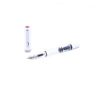 TWSBI eco blanc, plume plume m, demonstrator-kolbenfüller, piston fountain, pen