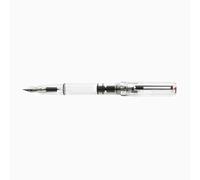 TWSBI Eco, Pluma estilográfica transparente, Carga mediante émbolo, Plumín de acero M, 139 mm