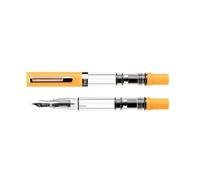 TWSBI Pluma estilográfica Eco-T Saffron, carga por émbolo, cuerpo transparente de resina, plumín F o M