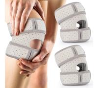 TWSOUL 2 rodilleras Wellness para hombre y mujer, rodillera estabilizadora para rótula, soporte ajustable para la rodilla, transpirable, antideslizante, amortiguador de golpes (M)