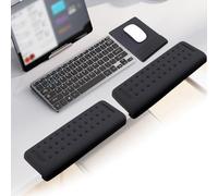 TWSOUL 2 unidades de escritorio en forma de L EdgeRest+1 alfombrilla de ratón con reposamuñecas, coderas para oficina, almohadilla de espuma viscoelástica para borde de mesa, reposamuñecas para ratón