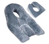 TWSOUL Almohada boca abajo para dormir para recuperación de cirugía de ojos o BBL, almohada propensa con agujero para vitrectomía o cirugía de retina, almohada de masaje en el hogar con espuma