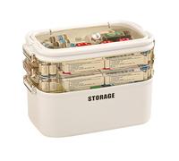 TWSOUL Cajas de almacenamiento con tapa, maletín de primeros auxilios portátil