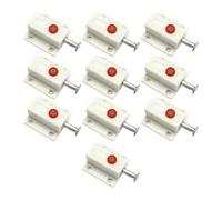 TWTCZOZ 10 Botones de Bloqueo Deslizantes con Perno, Pestillos Automáticos de Puerta con Resorte, Pestillo de para Puertas Y Portones, Blanco