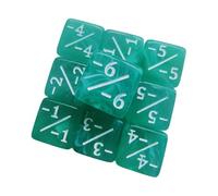 TWTCZOZ 10 Dados Cuadrados Acrílicos para, para Enseñanza de Matemáticas, Educativos, para Juegos de Mesa, Dados de 6 Caras, Verde, tal como se describe