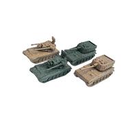 TWTCZOZ 4 Piezas de Carro Oruga Tank Craft a Escala 1/144 para Regalo O Recuerdo para Adultos