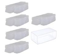 TWTCZOZ 50 Unidades de Cajas de Exhibición para Maquetas de Coches a Escala 1/64, Cajas Transparentes de PVC para Exhibición de Coches de Juguete, M Espesar
