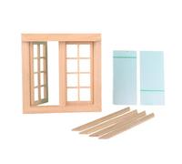TWTCZOZ Accesorios para Microescenas de Ventanas de Casas de Muñecas a Escala 1/12, Piezas de Puerta Doble de Rejilla de 16, Decoraciones de Techo Alto para C