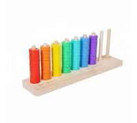 TWTCZOZ Aros Apilables para Niños Juguete de Aprendizaje Temprano Torre Apilable Clasificación y Concentración Madera con Pintura Suave Juego Manipulativo Adecuado para Aula Hogar