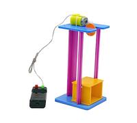 TWTCZOZ Ascensor Eléctrico Elevador Modelo Ciencia Electrónica Creativo Manual Motor Aprendizaje Montaje Material PP Funcional Adecuado para Niños Educación