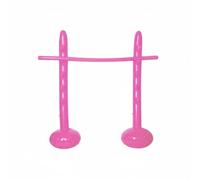 TWTCZOZ Barra de Salto Inflable con Diseño Portátil Flexibles y Altura Regulable Fabricada en PVC y TPU con Base Rellenable Adecuada para Actividades Grupales Parques, Rosa, 145x130cm