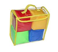 TWTCZOZ Cubos de Aprendizaje de 2x10 Cm con Compartimentos, 4pcs 10cm-Jaune, 10x10x10cm